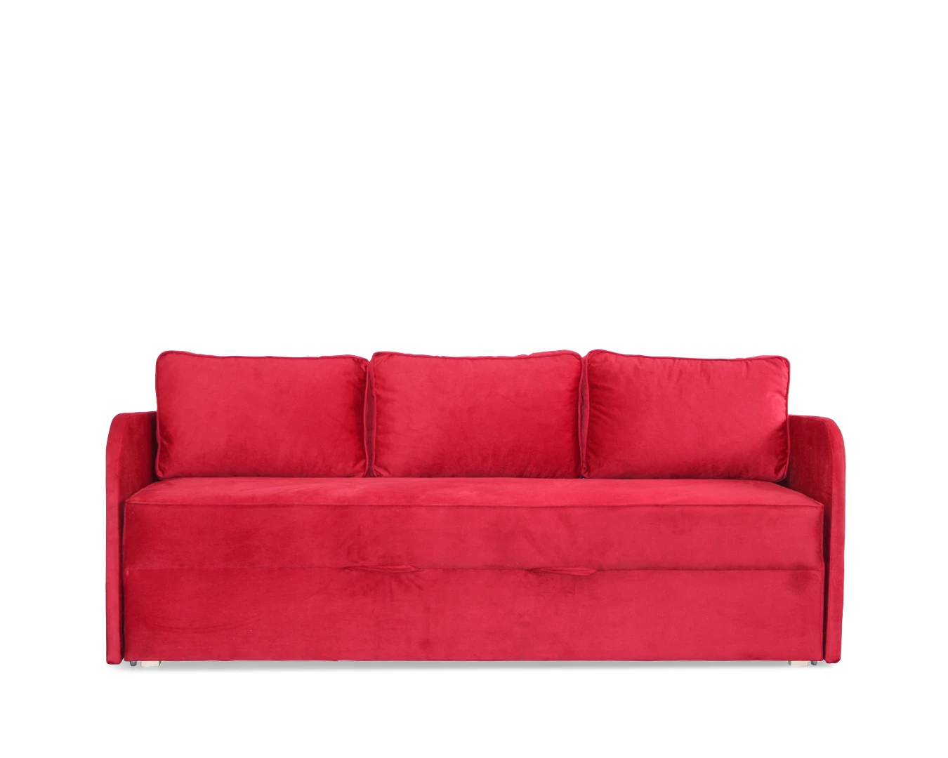 Sofa Dora Fit crvene boje na razvlačenje pogled spreda